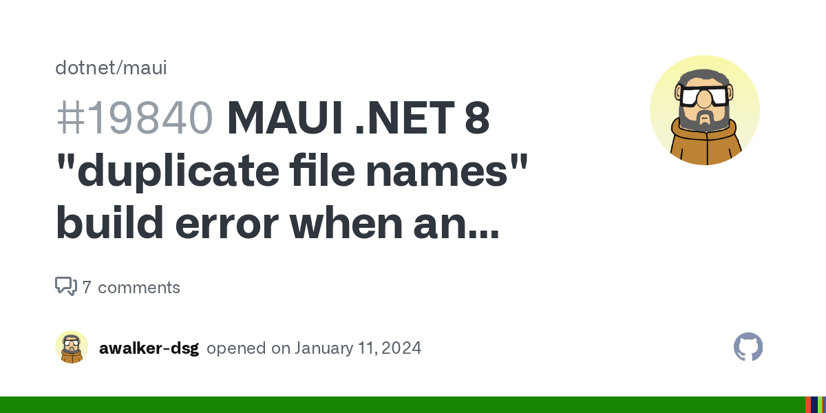 MAUI 8 "duplicate file names" build error when an app's libraries