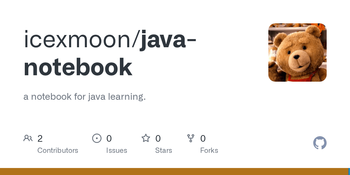 GitHub icexmoon/javanotebook a notebook for java learning.