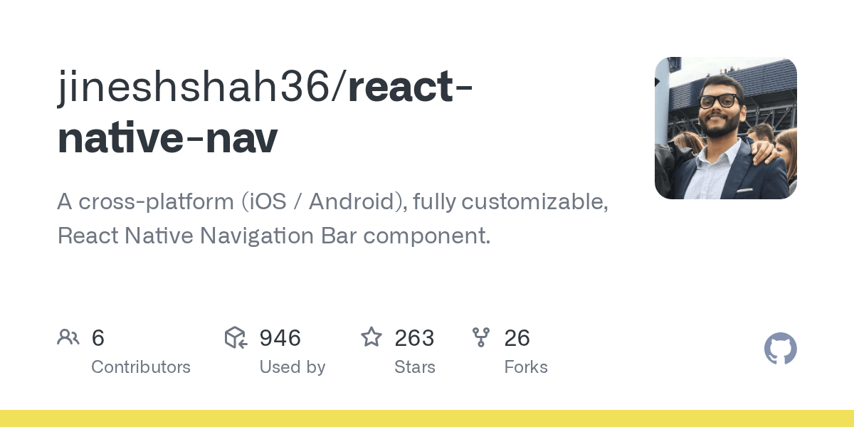 GitHub jineshshah36/reactnativenav A crossplatform (iOS / Android