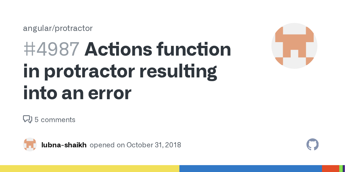 Actions function in protractor resulting into an error · Issue 4987