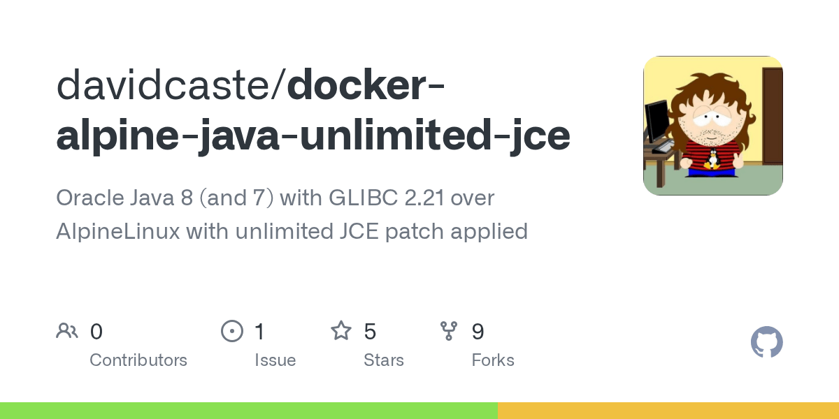 GitHub davidcaste/dockeralpinejavaunlimitedjce Oracle Java 8