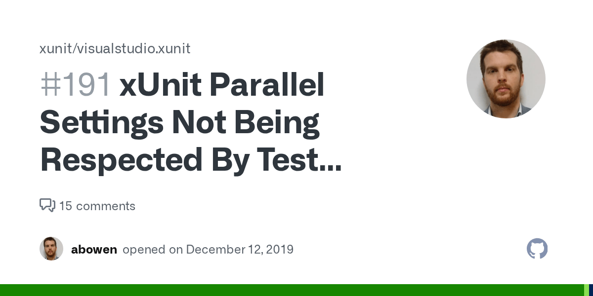 xUnit Parallel Settings Not Being Respected By Test Runner in Visual