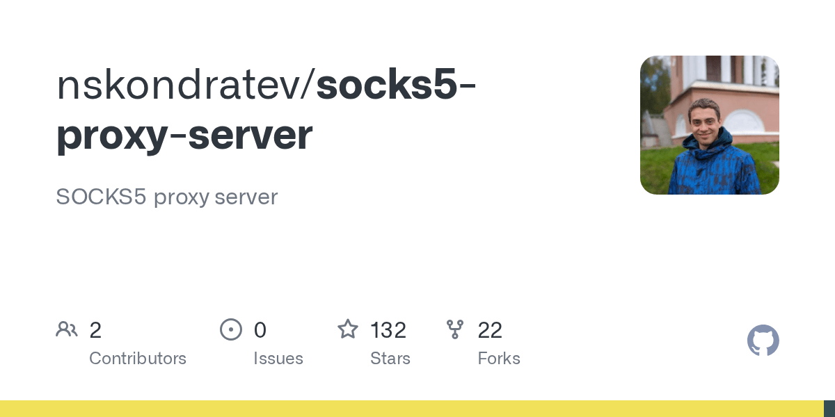 GitHub nskondratev/socks5proxyserver SOCKS5 proxy server