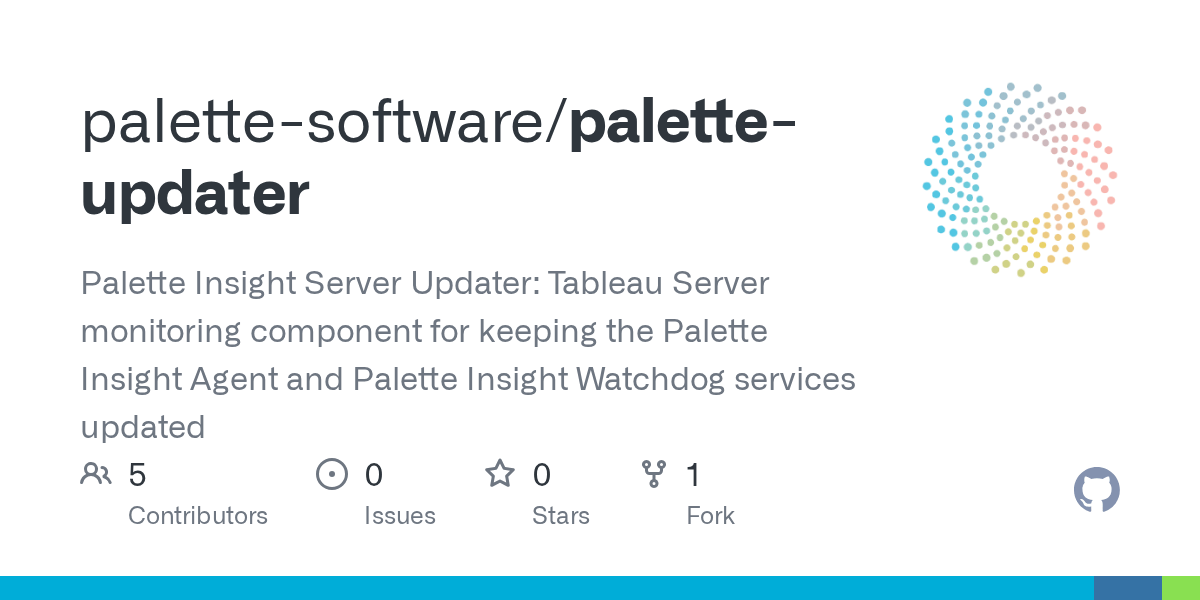 GitHub palettesoftware/paletteupdater Palette Insight Server