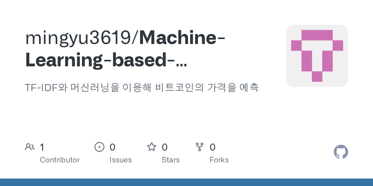 GitHub mingyu3619/MachineLearningbasedPredictionof