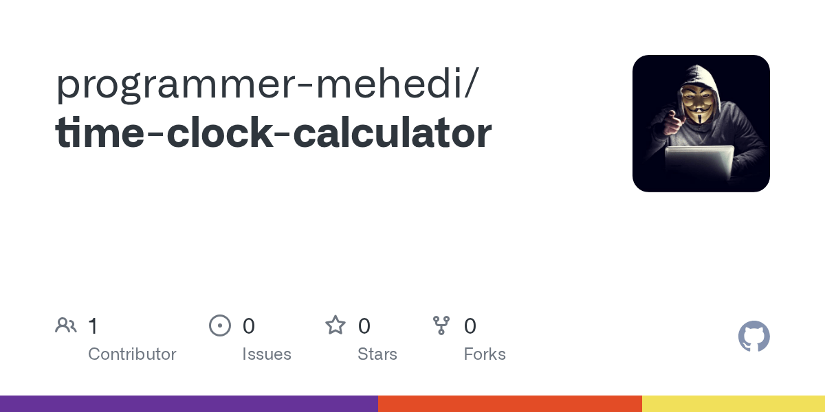 GitHub programmermehedi/timeclockcalculator