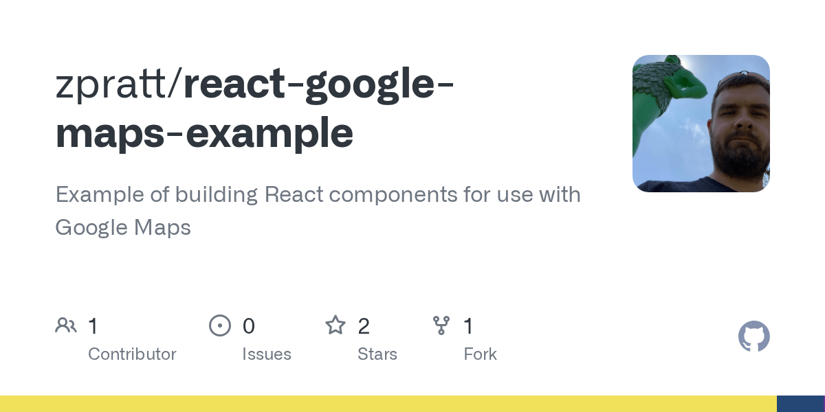 GitHub zpratt/reactgooglemapsexample Example of building React