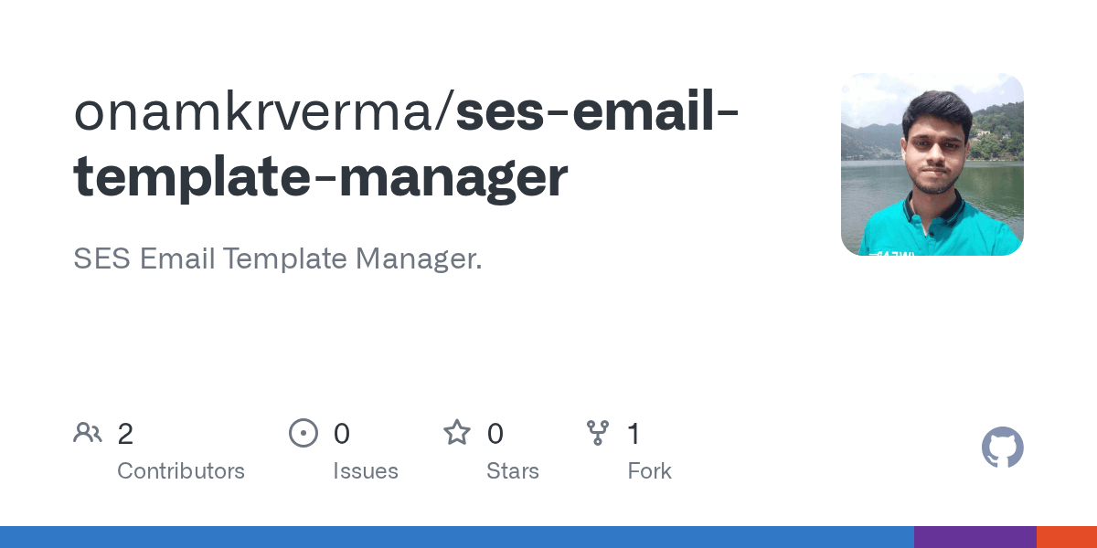 GitHub onamkrverma/sesemailtemplatemanager SES Email Template
