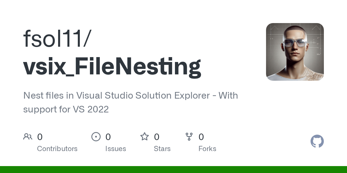 GitHub fsol11/vsix_FileNesting Nest files in Visual Studio Solution