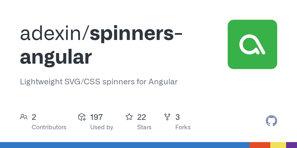 GitHub adexin/spinnersangular Lightweight SVG/CSS spinners for Angular