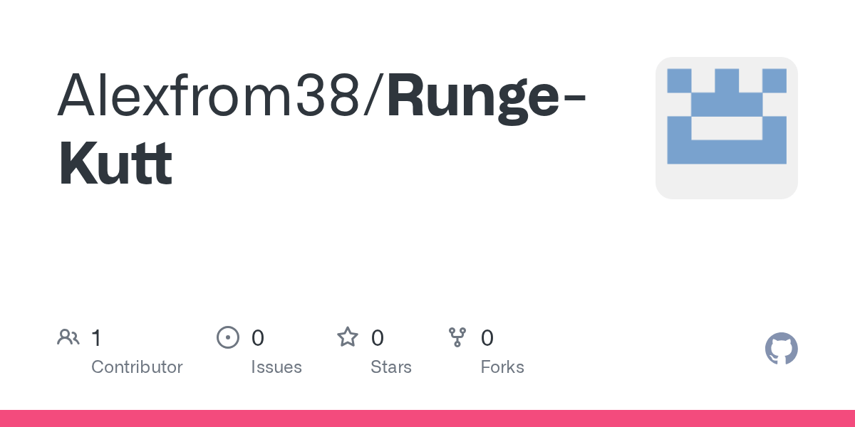 GitHub Alexfrom38/RungeKutt