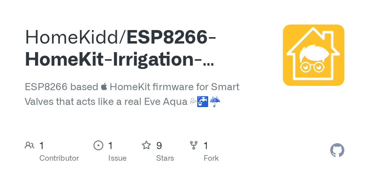 GitHub HomeKidd/ESP8266HomeKitIrrigationSystemEveAqua ESP8266