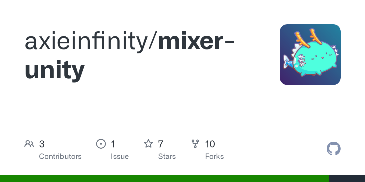 GitHub axieinfinity/mixerunity