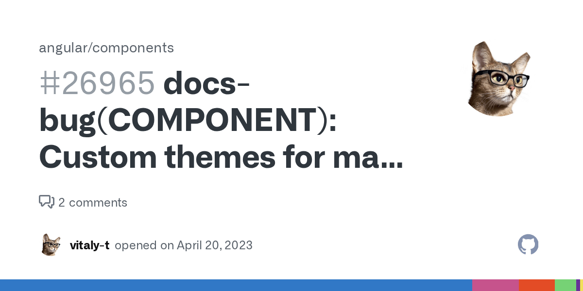 Custom themes for matmenu is missing in