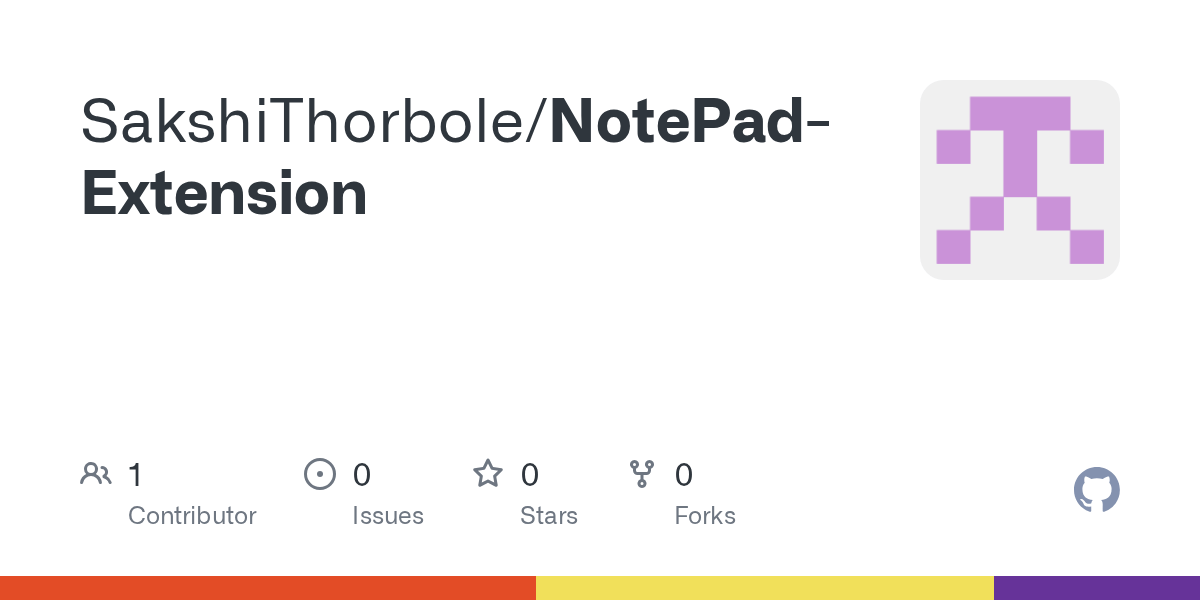GitHub SakshiThorbole/NotePadExtension