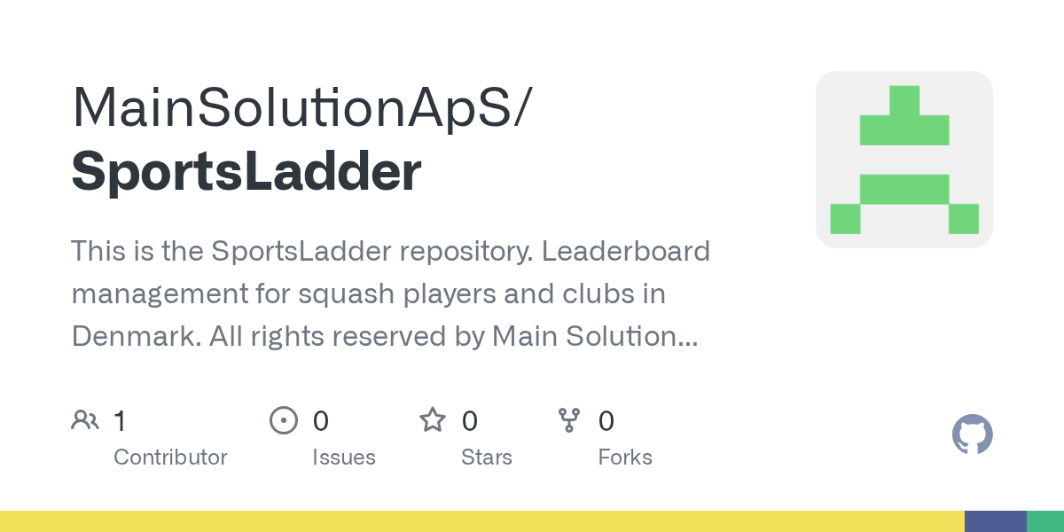 GitHub MainSolutionApS/SportsLadder This is the SportsLadder