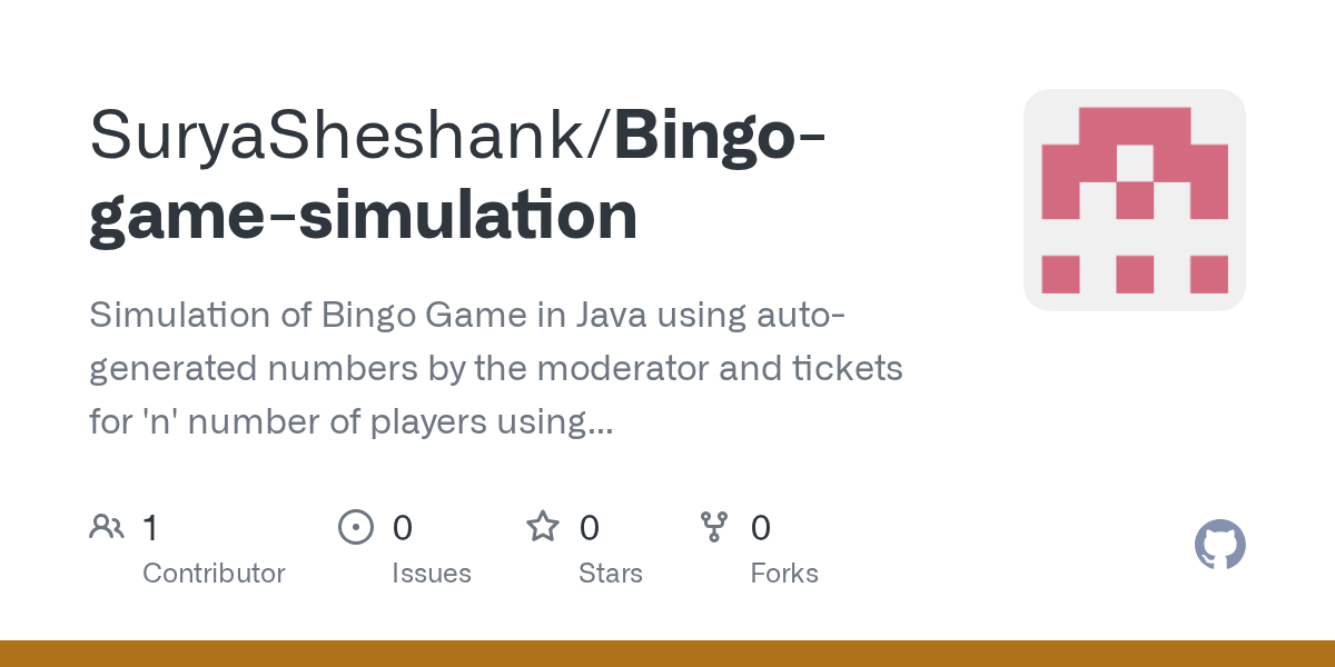 GitHub SuryaSheshank/Bingogamesimulation Simulation of Bingo Game