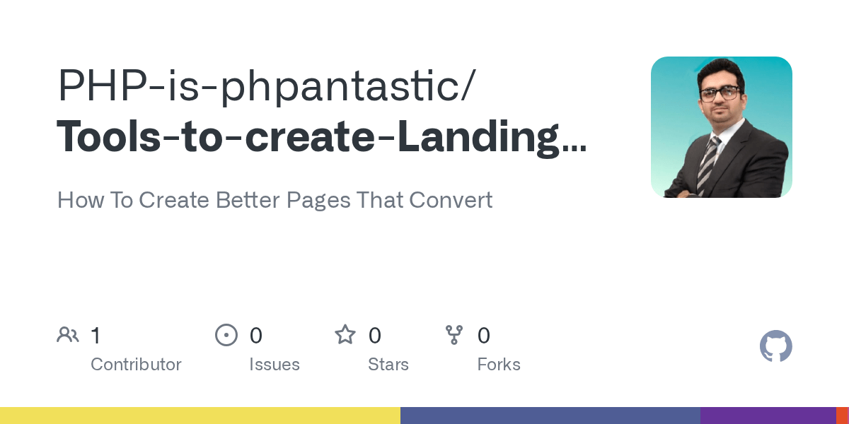 GitHub PHPisphpantastic/ToolstocreateLandingPagethatConvert