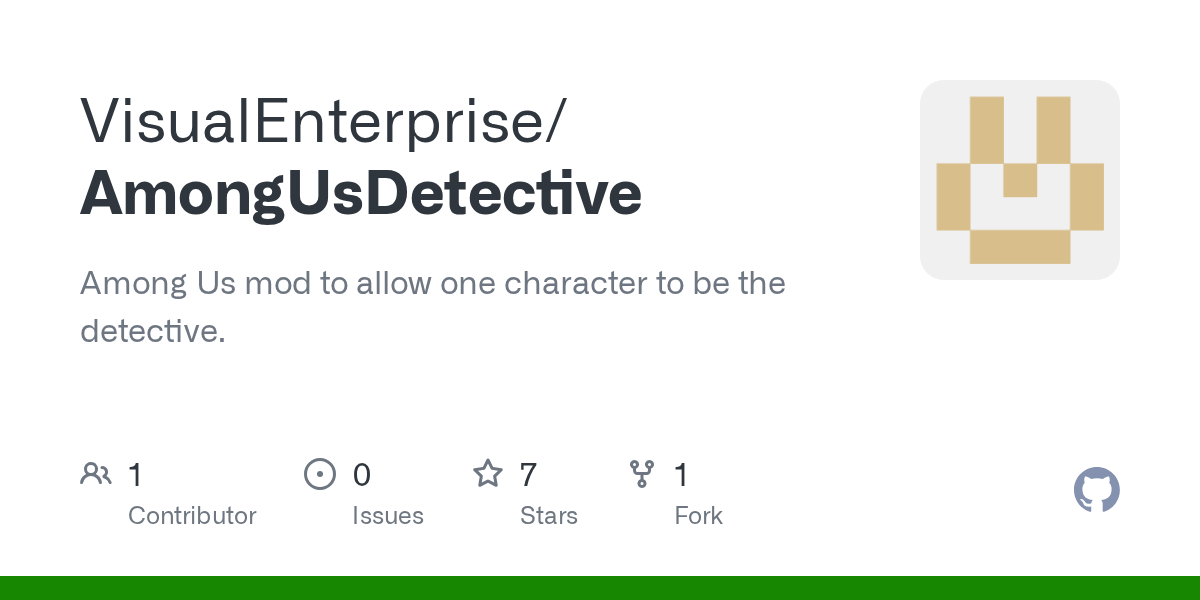 GitHub VisualEnterprise/AmongUsDetective Among Us mod to allow one