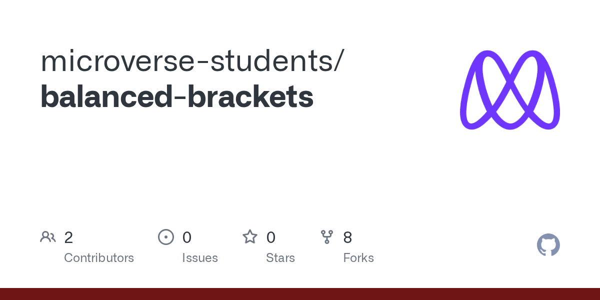 GitHub microversestudents/balancedbrackets