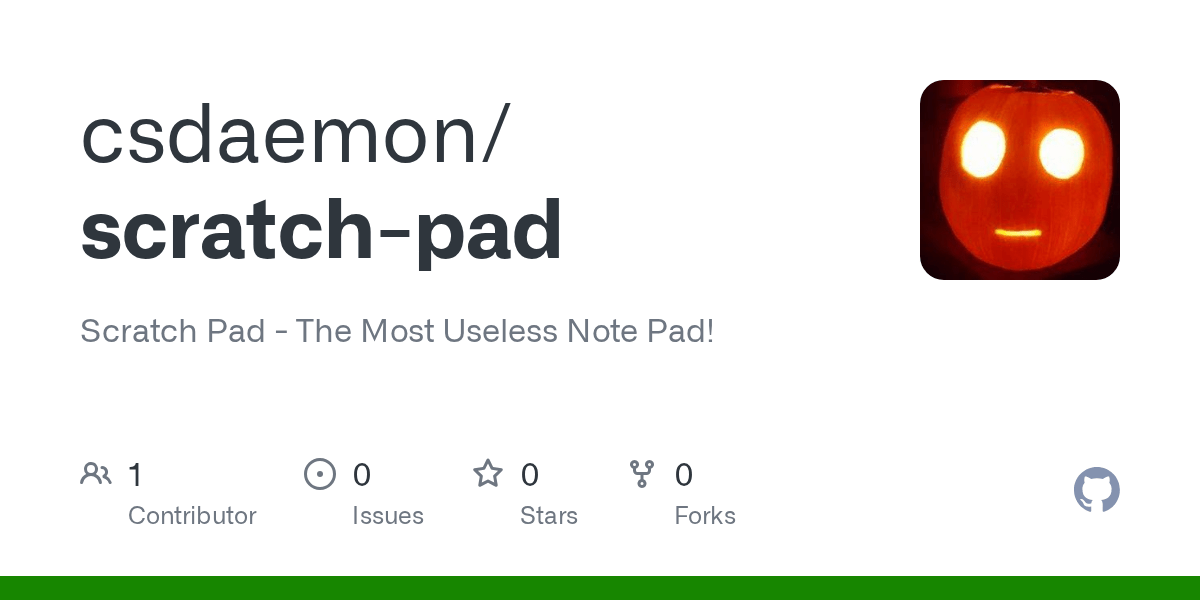 GitHub csdaemon/scratchpad Scratch Pad The Most Useless Note Pad!