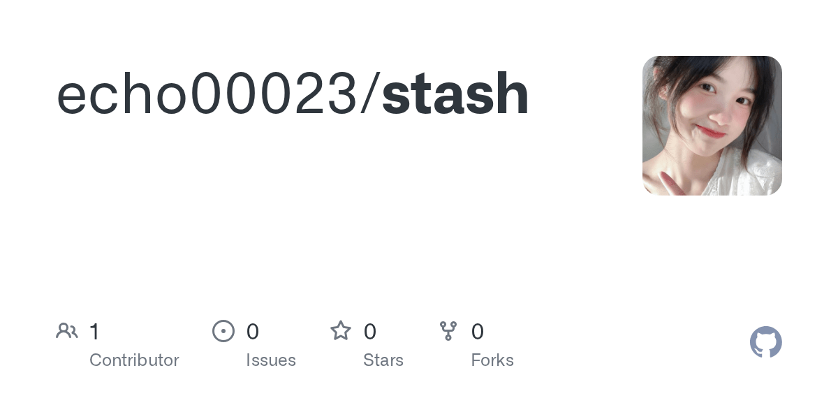 GitHub echo00023/stash