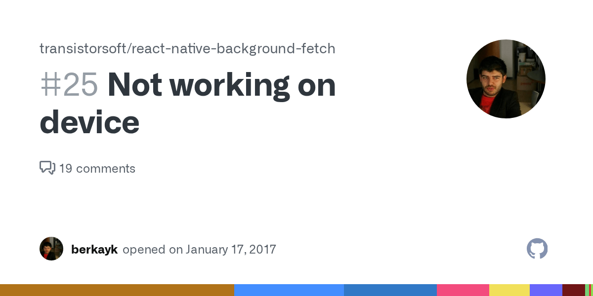 Not working on device · Issue 25 · transistorsoft/reactnative