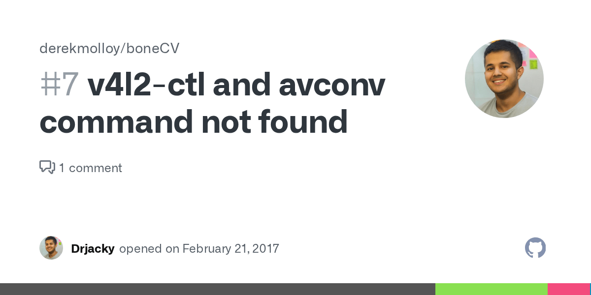 v4l2ctl and avconv command not found · Issue 7 · derekmolloy/boneCV