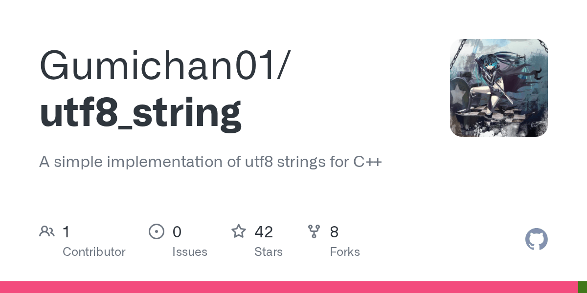 GitHub Gumichan01/utf8_string A simple implementation of utf8