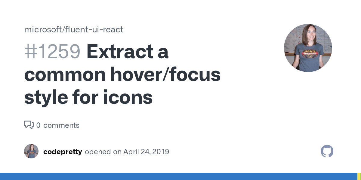 Extract a common hover/focus style for icons · Issue 1259