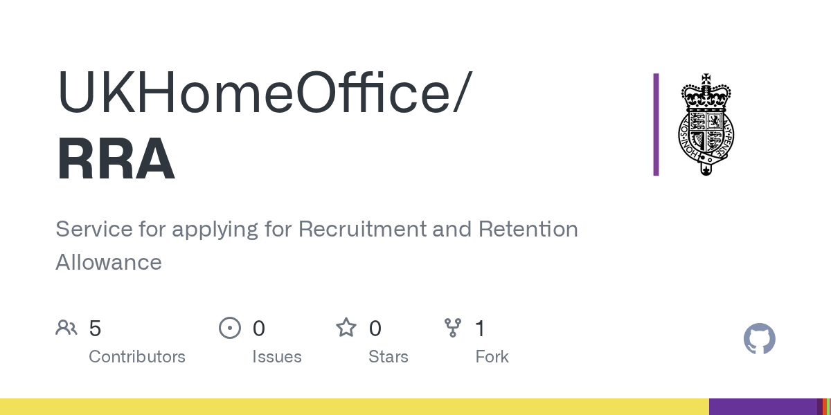 GitHub UKHomeOffice/RRA Service for applying for Recruitment and