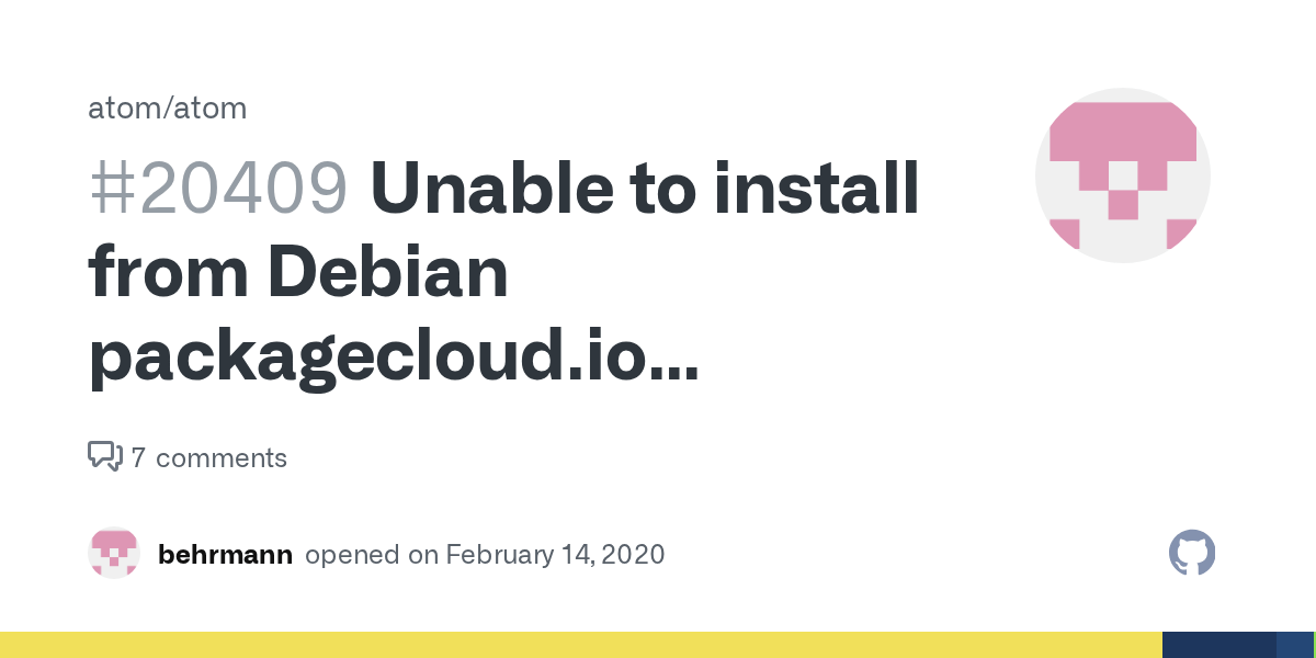 Unable To Install From Debian Packagecloud Io Repository Issue 20409 Atom Atom Github