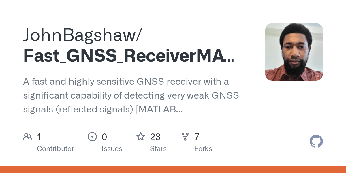 GitHub JohnBagshaw/Fast_GNSS_ReceiverMATLAB A fast and highly