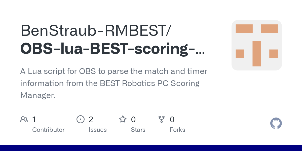 GitHub BenStraubRMBEST/OBSluaBESTscoringparser A Lua script for