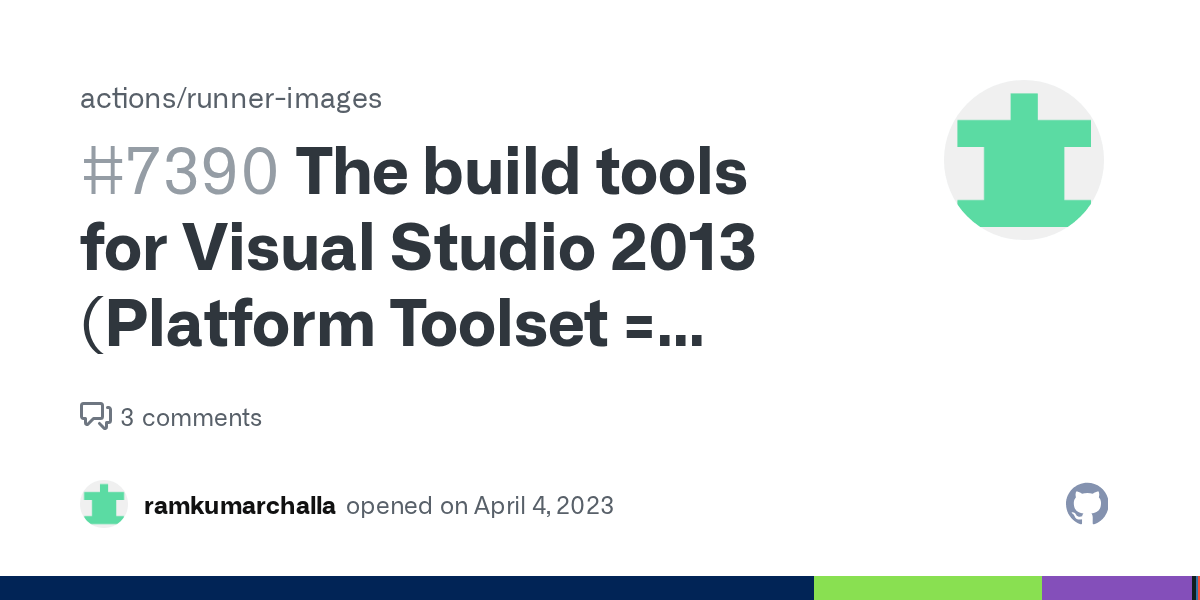 The build tools for Visual Studio 2013 (Platform Toolset = 'v120') on