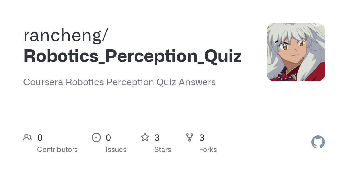 GitHub rancheng/Robotics_Perception_Quiz Coursera Robotics