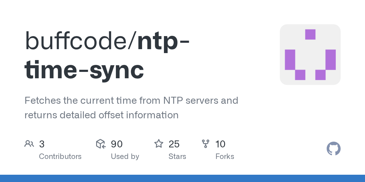 GitHub buffcode/ntptimesync Fetches the current time from NTP