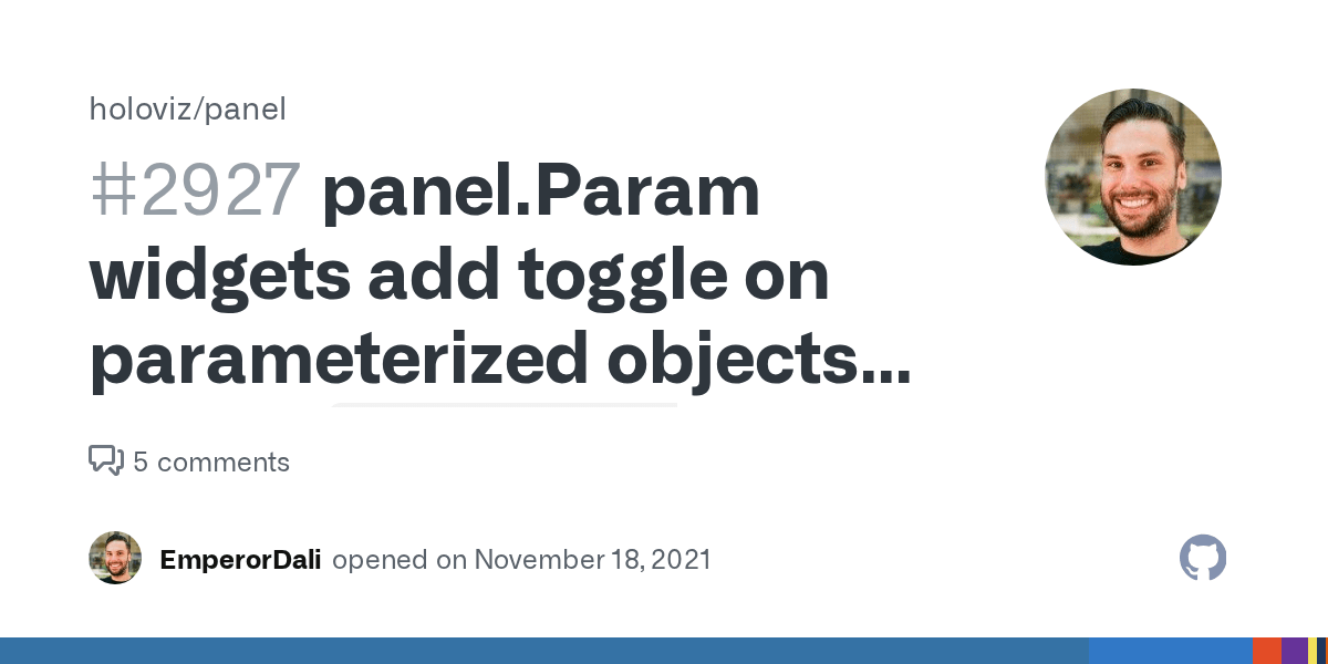 panel.Param widgets add toggle on parameterized objects even if `expand