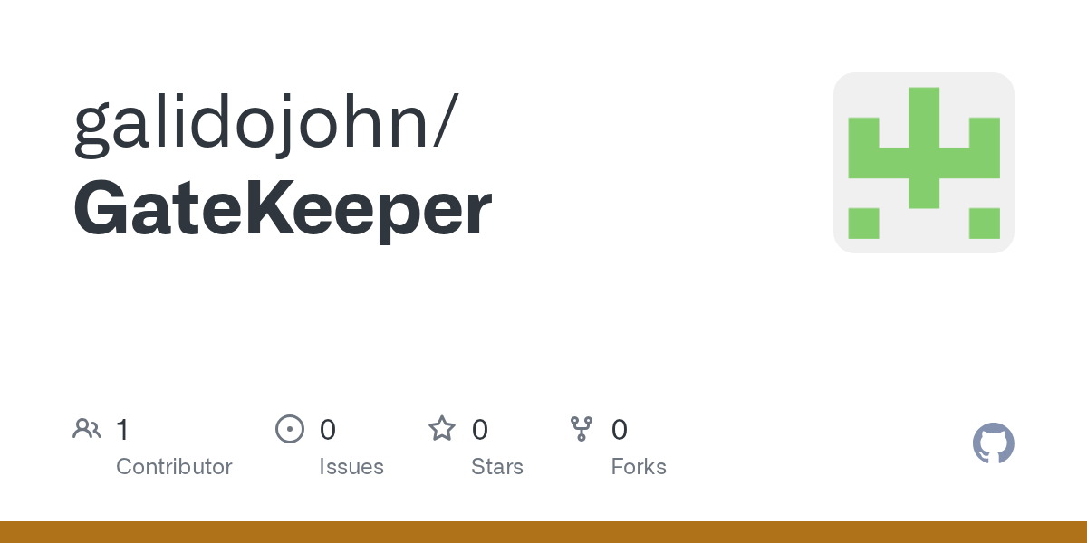GitHub galidojohn/GateKeeper
