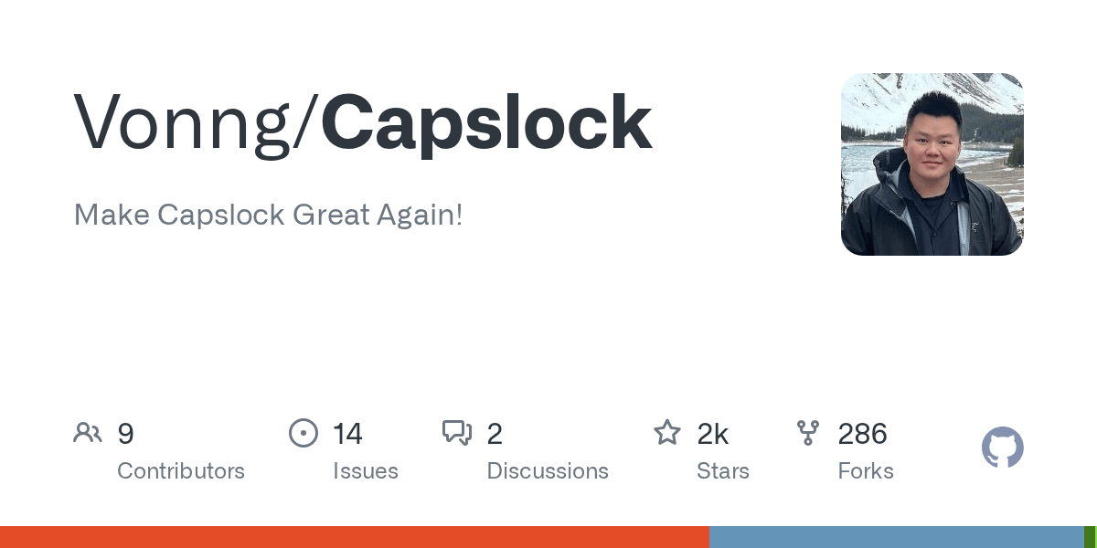 GitHub Vonng/Capslock Make Capslock Great Again!