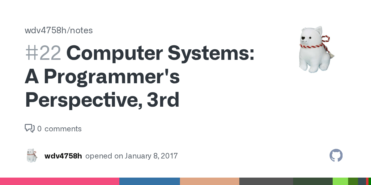 Computer Systems A Programmer's Perspective, 3rd · Issue 22