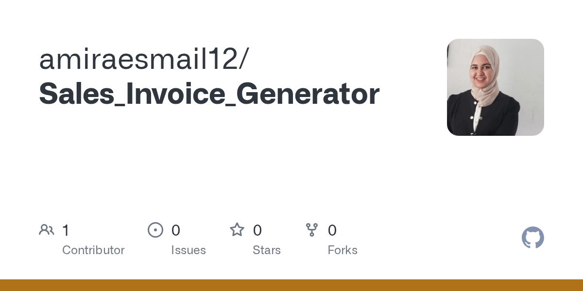 Issues · aemsail/Sales_Invoice_Generator · GitHub