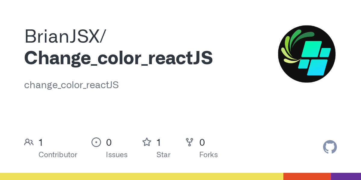 GitHub BrianJSX/Change_color_reactJS change_color_reactJS