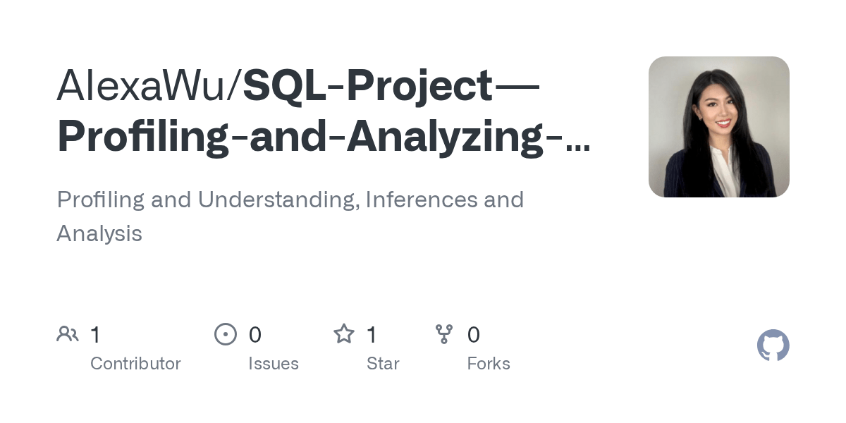 GitHub AlexaWu/SQLProjectYelpDataset Profiling and