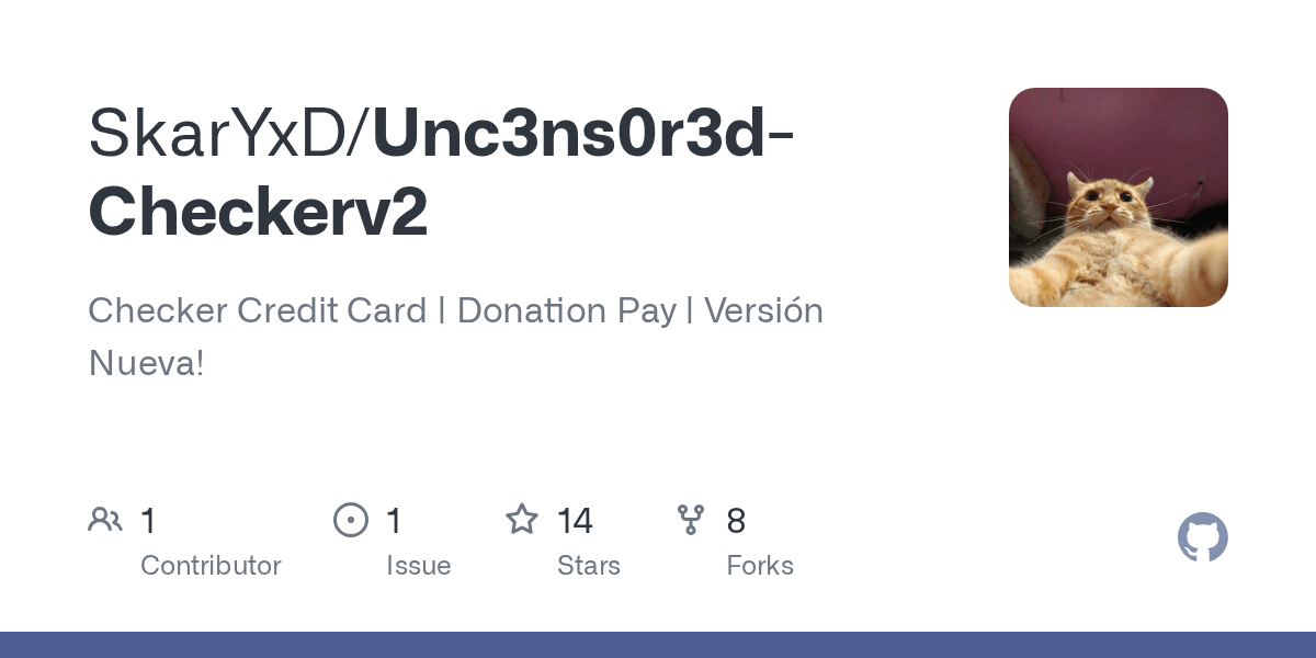 GitHub SkarYxD/Unc3ns0r3dCheckerv2 Checker Credit Card Donation Pay Versión Nueva!
