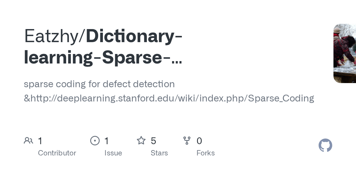 GitHub Eatzhy/DictionarylearningSparserepresentationfordefect
