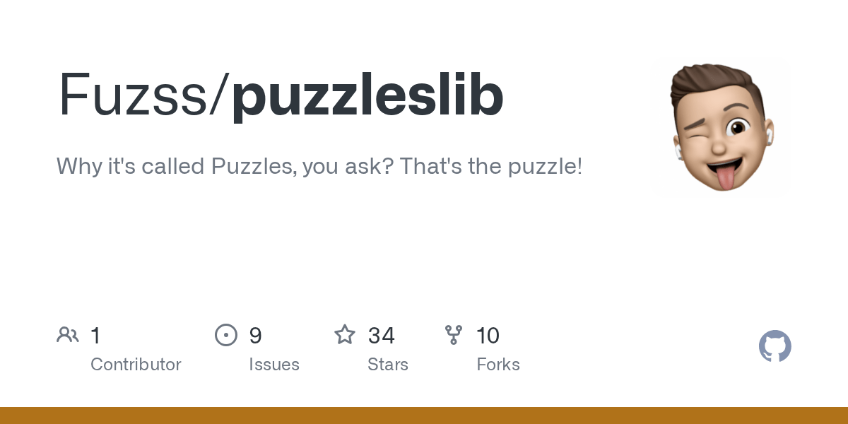 GitHub Fuzss/puzzleslib Why's it called Puzzles you ask? That's the