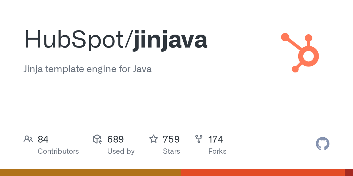 GitHub HubSpot/jinjava Jinja template engine for Java