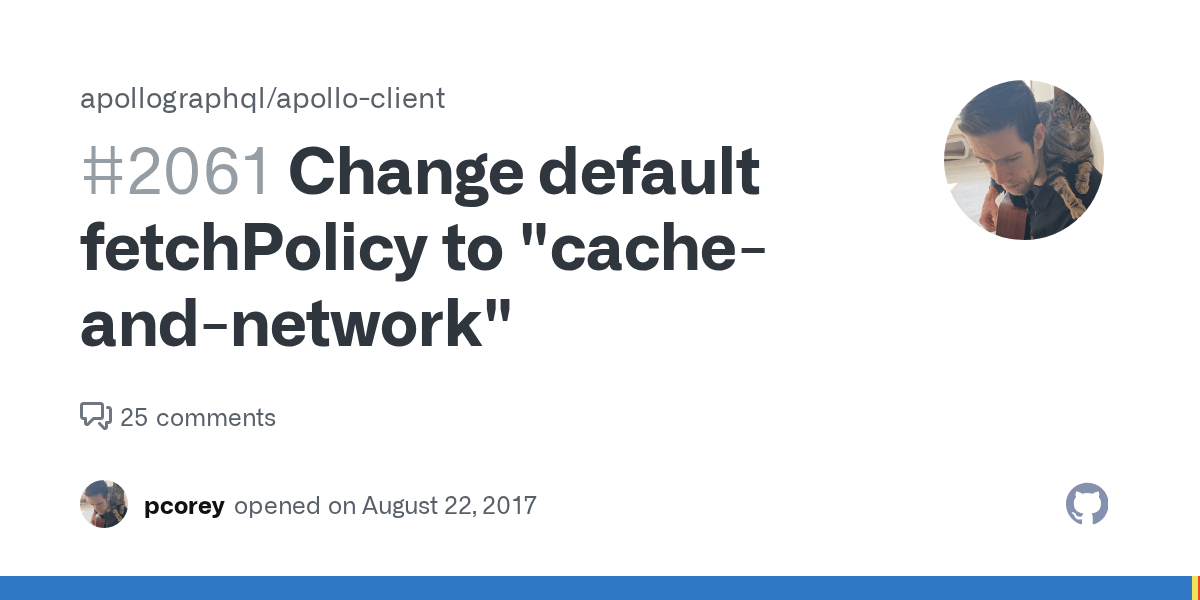 Change default fetchPolicy to · Issue 2061 · apollographql/apolloclient