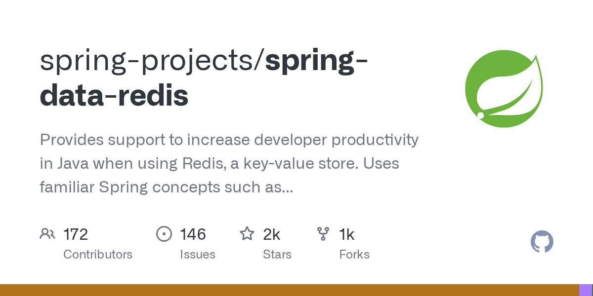 GitHub springprojects/springdataredis Provides support to